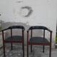 Paire de fauteuils scandinave en teck et cuir