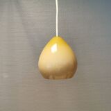 Small glass hanging lamp made at Holmegaard Glassworks Denmark in 2001.