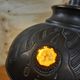 Antique brass Art Nouveau desk lamp (glass diamonds)