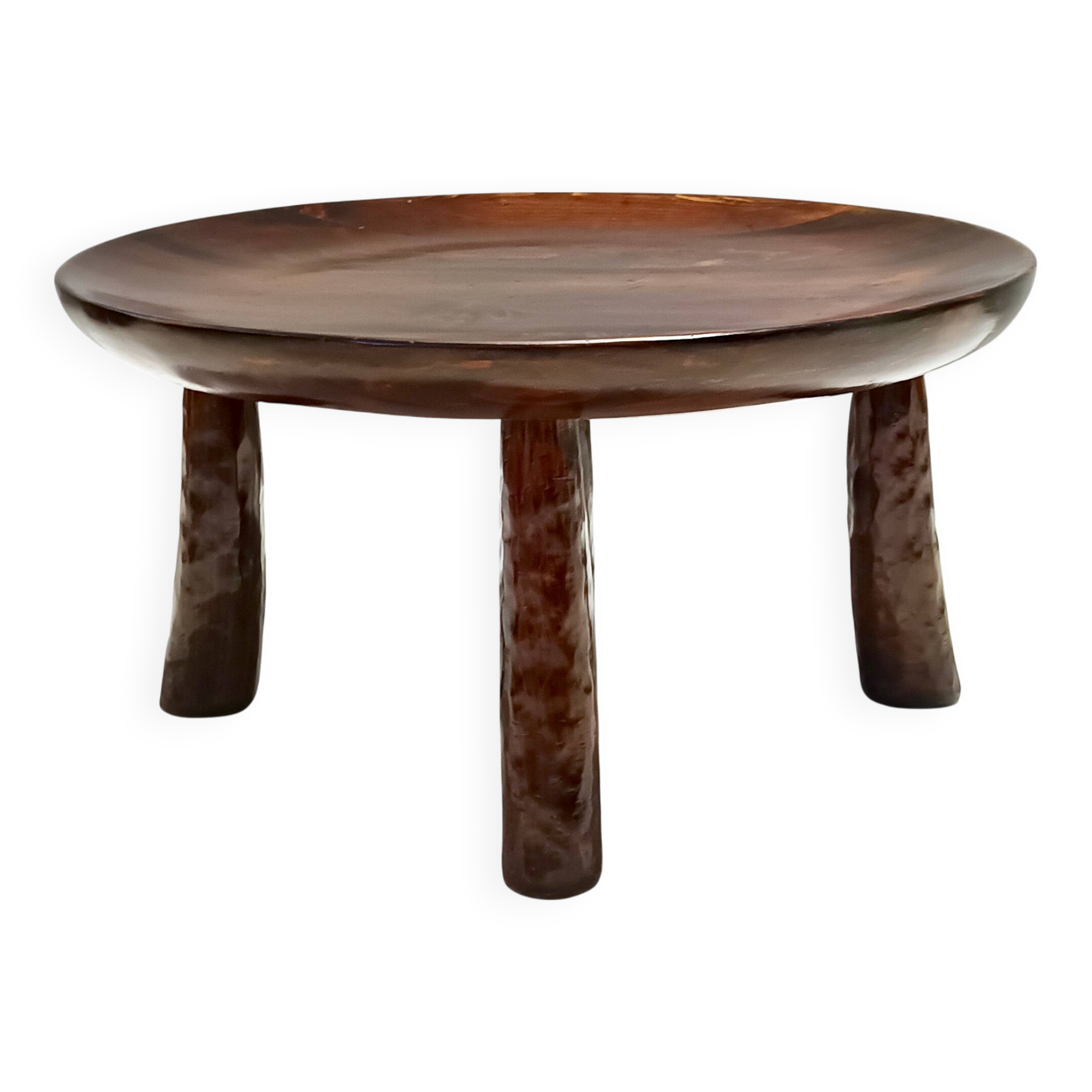 Brutalist Round Beech Coffee Table