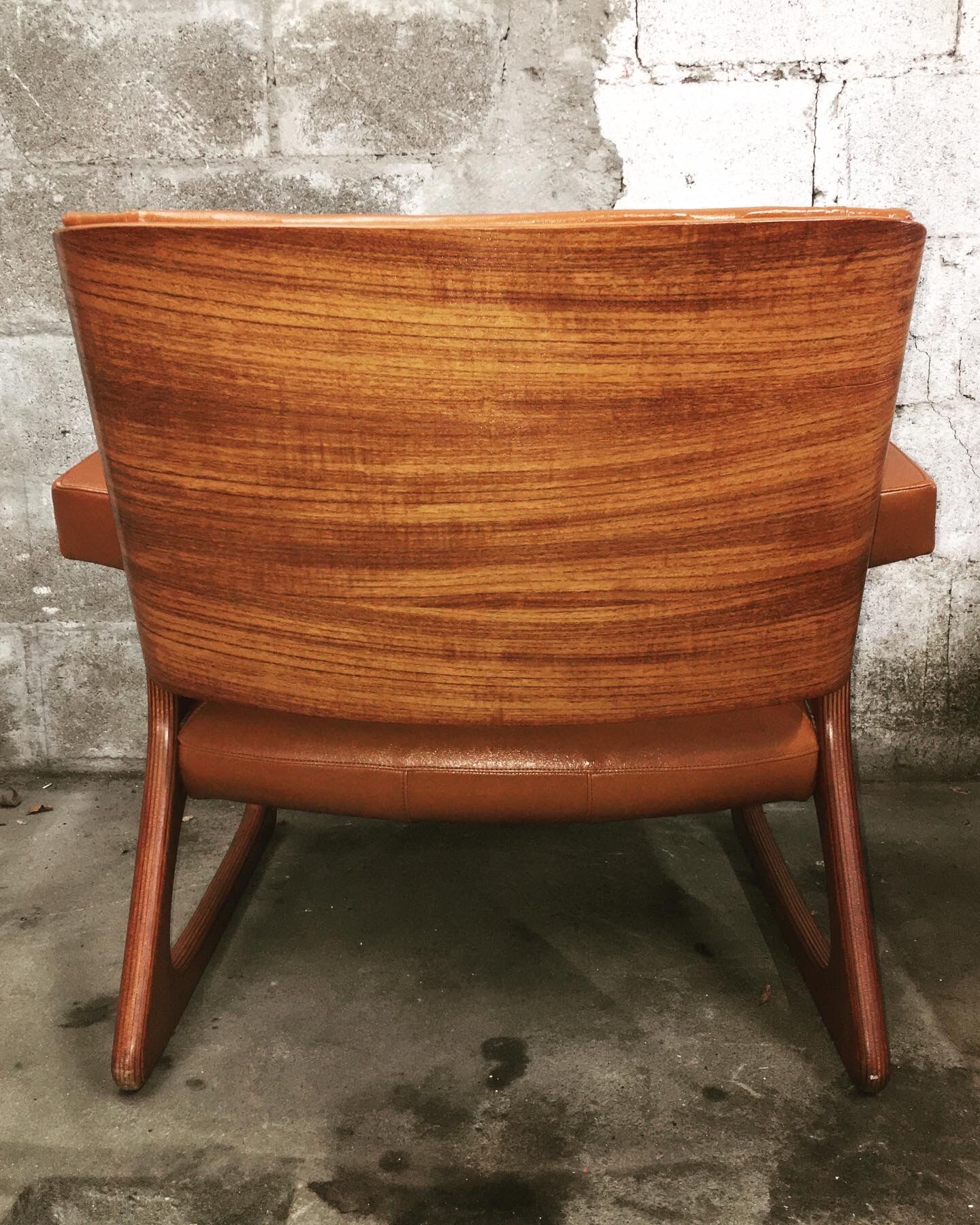 Armchair called "sled" Publisher Baumann and Ottoman