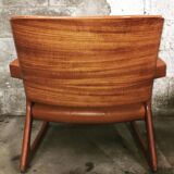 Armchair called "sled" Publisher Baumann and Ottoman