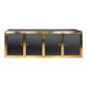 STYLISH 20thC BRASS & MIRRORED SIDEBOARD BY MICHEL PIGNERES c.1970