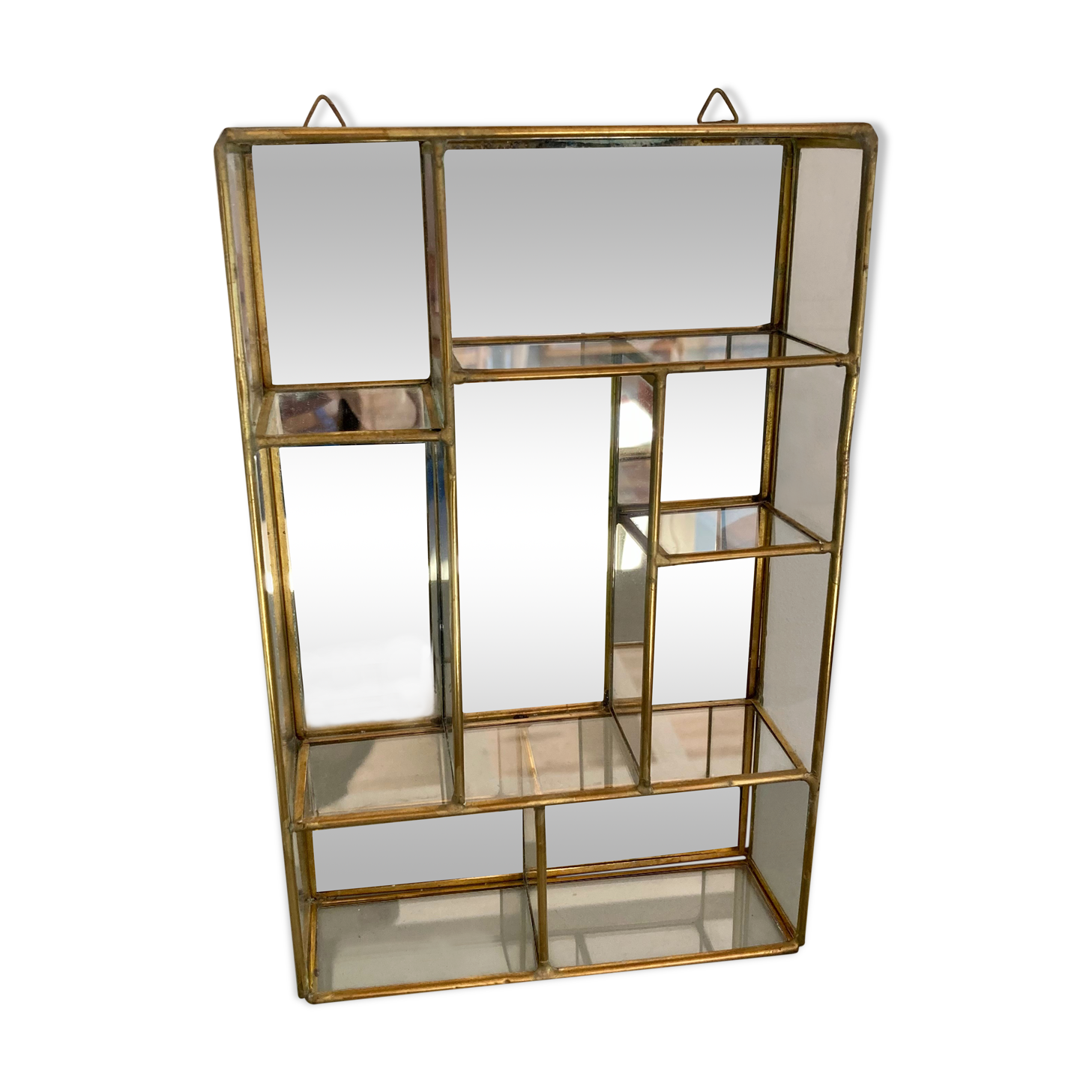 Vitrine laiton et miroir