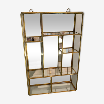 Brass and mirror display case