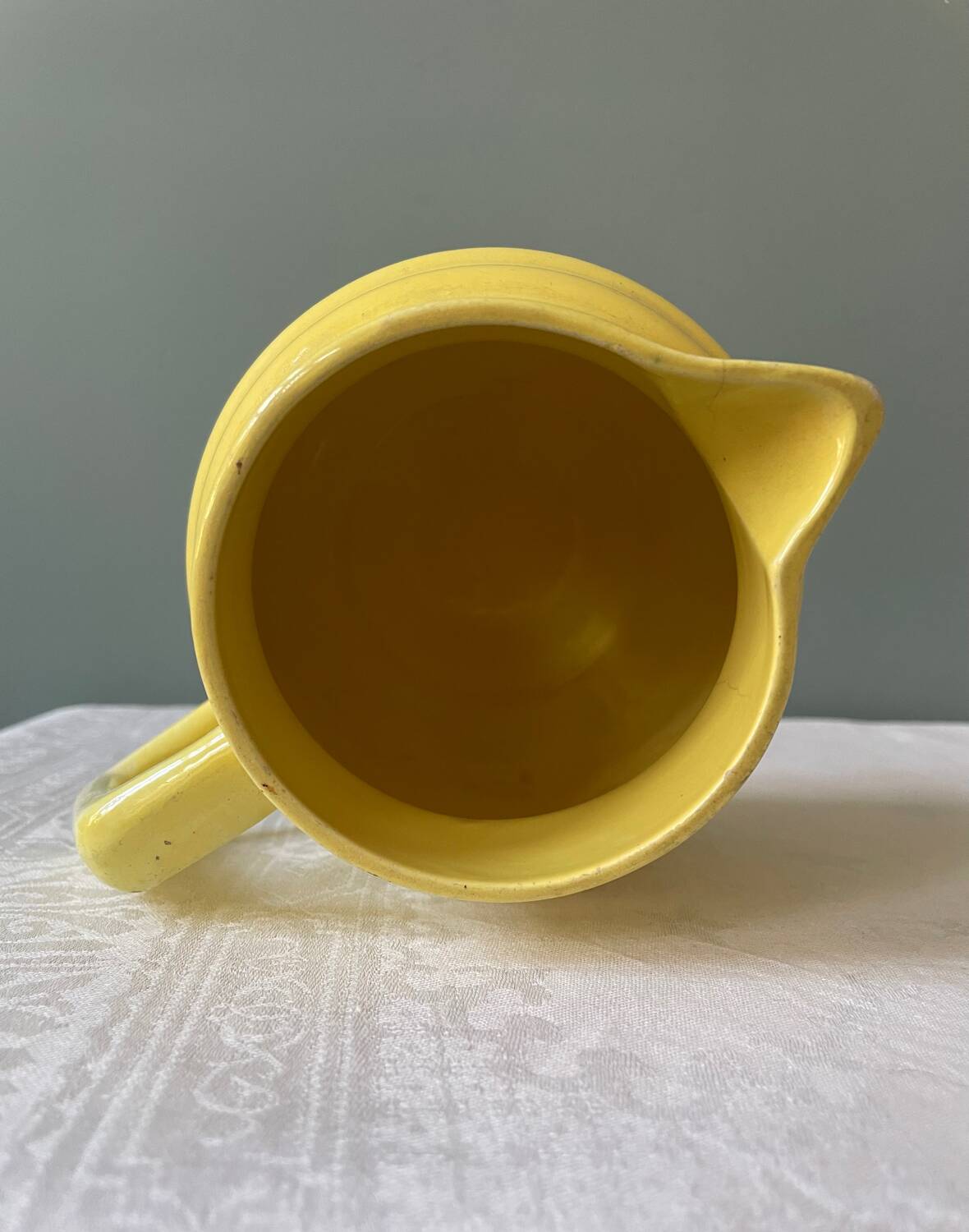 Old yellow pitcher Ste Amandinoise St Amand