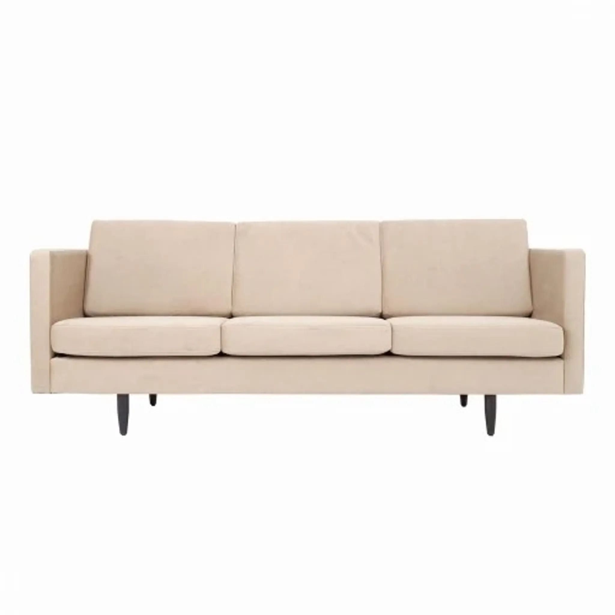 Canapé en velours beige Alta, design scandinave