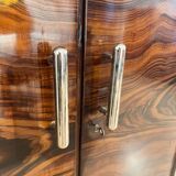 Bauhaus Wardrobe in Palisander Optic, Steel Tube and Chrome, Germany, 1930s