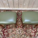 Paire de tabourets bas ou repose-pieds