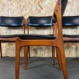 4 chaises en teck des années 70, chaise Erik Buch o.d. møbler Danemark
