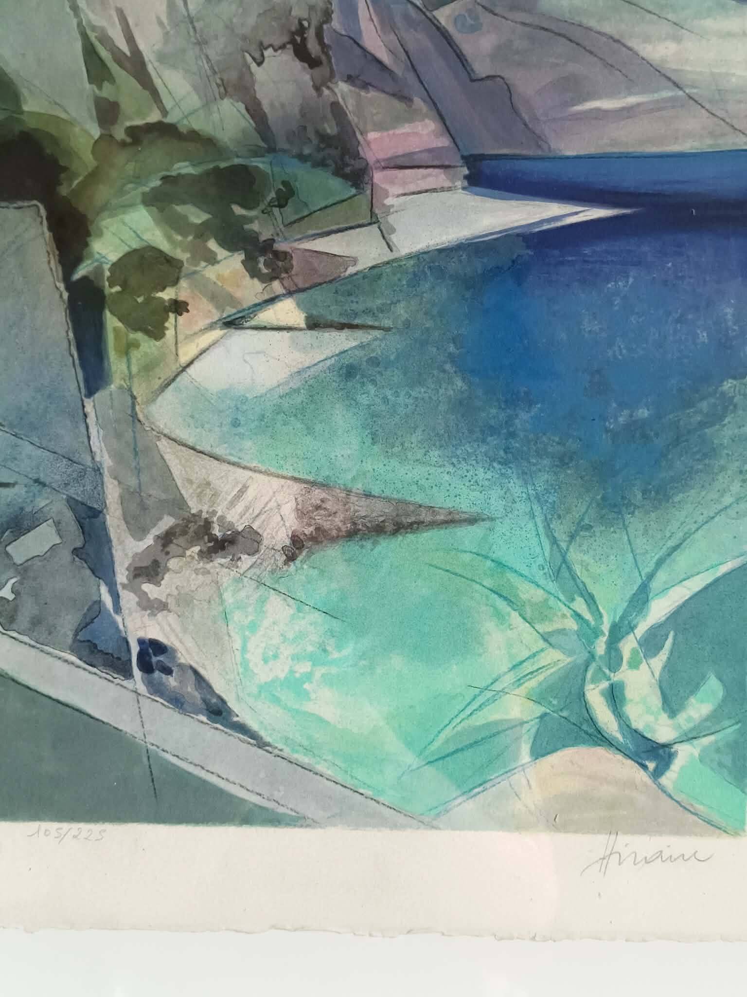 Lithographies Montagne Sainte Victoire, par Camille Hilaire