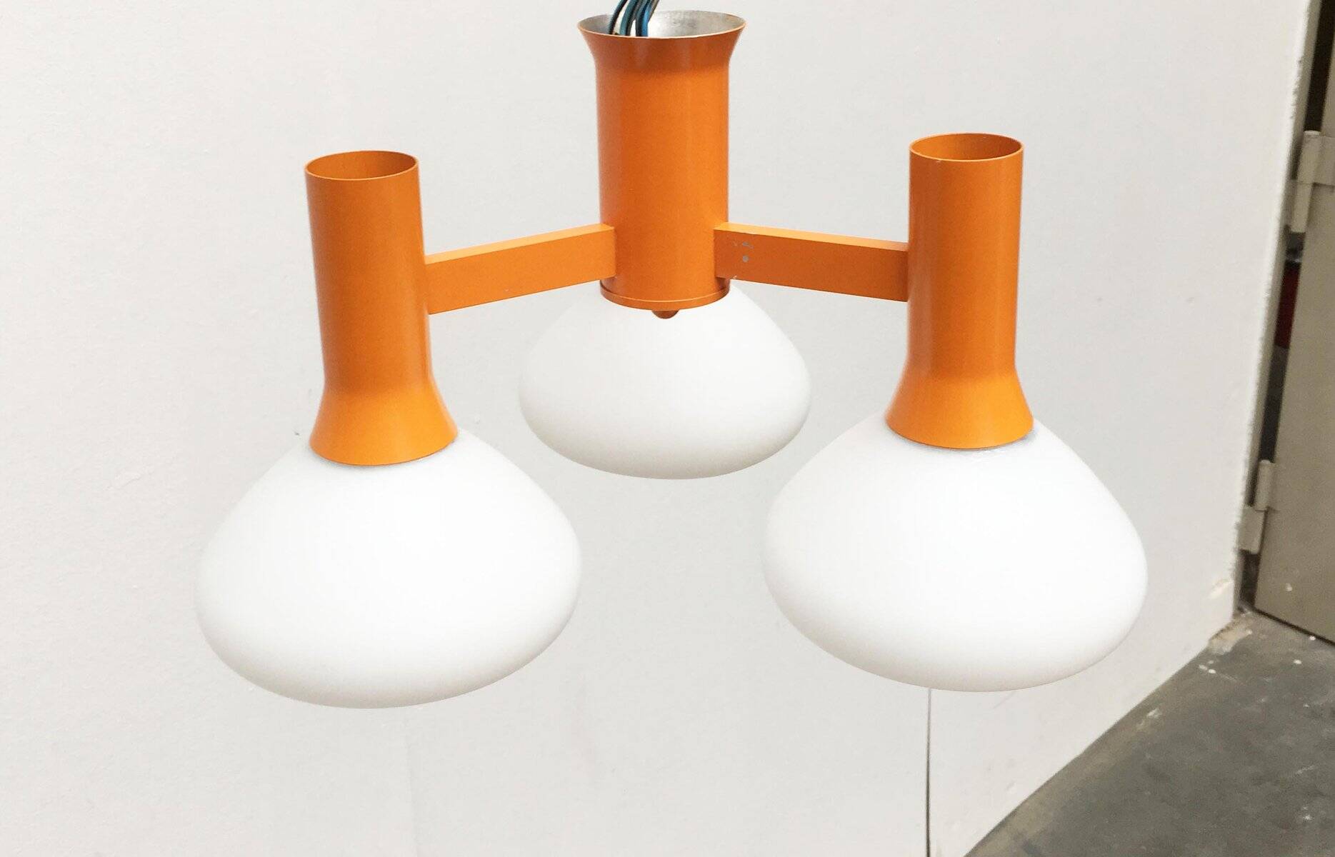 Orange Vintage Space Age Pendant Lamp