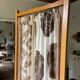 Wooden and fabric screen from the 60s