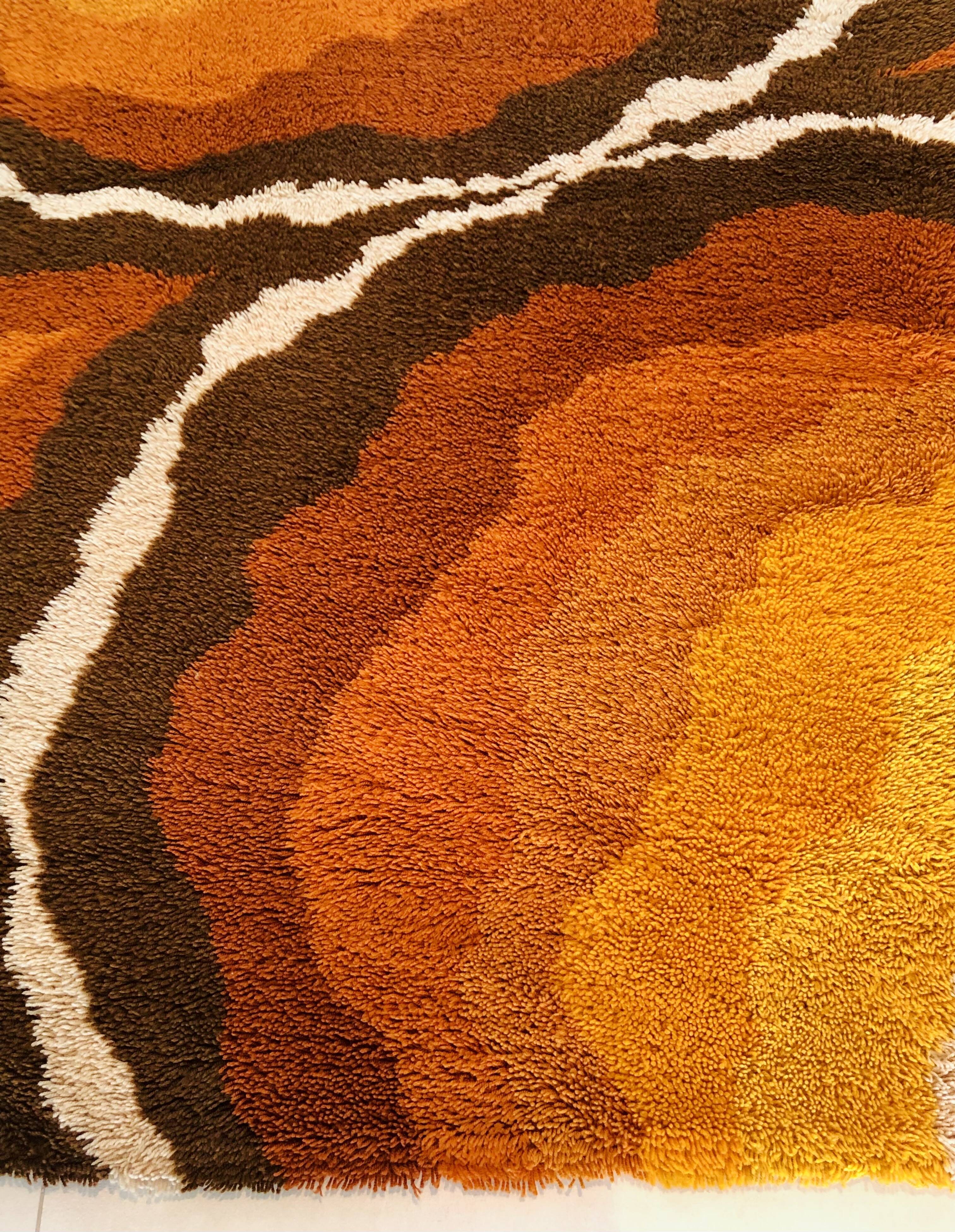 Vintage wool rugs , Italy 70s