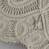 Textile Plafond /ceiling lamp, swedish modern, crochet, Flower shaped, 1940