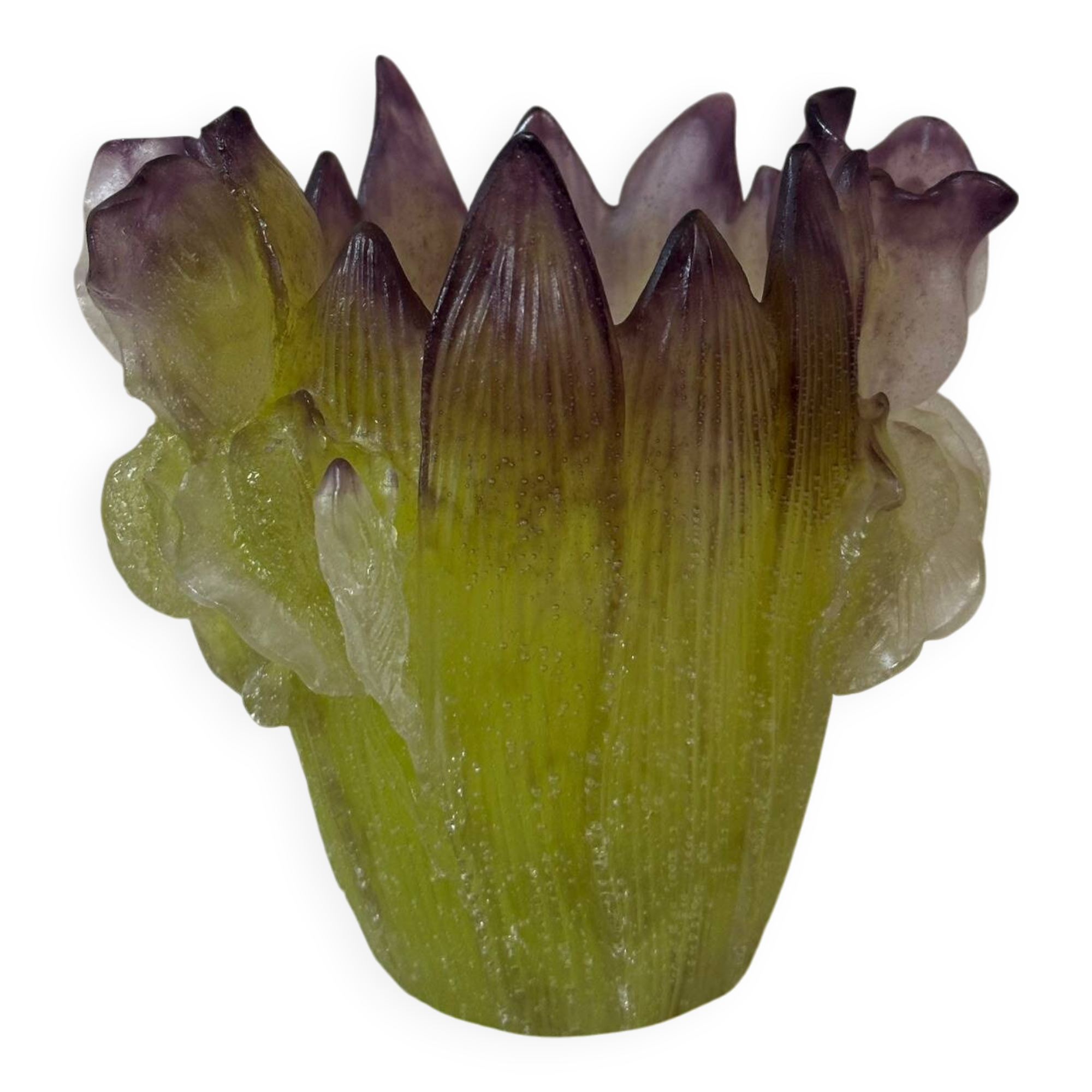 Daum glass paste vase