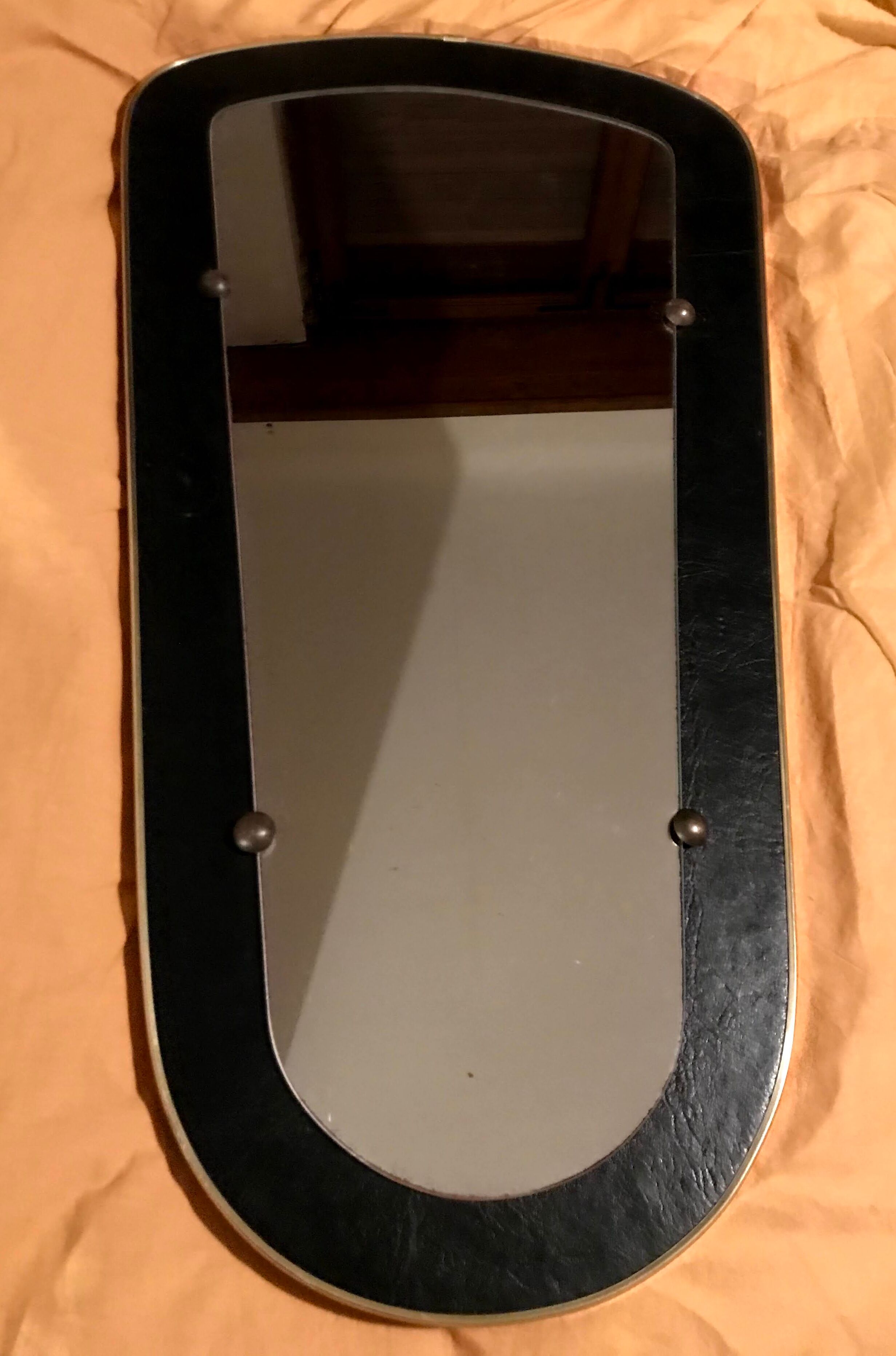 Vintage 60s free-form mirror 34x62cm