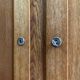 Solid oak compass foot cabinet René Gabriel 1945