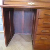 Retro-Desk / counter-American cylinder-mesh oak-1920s/40s