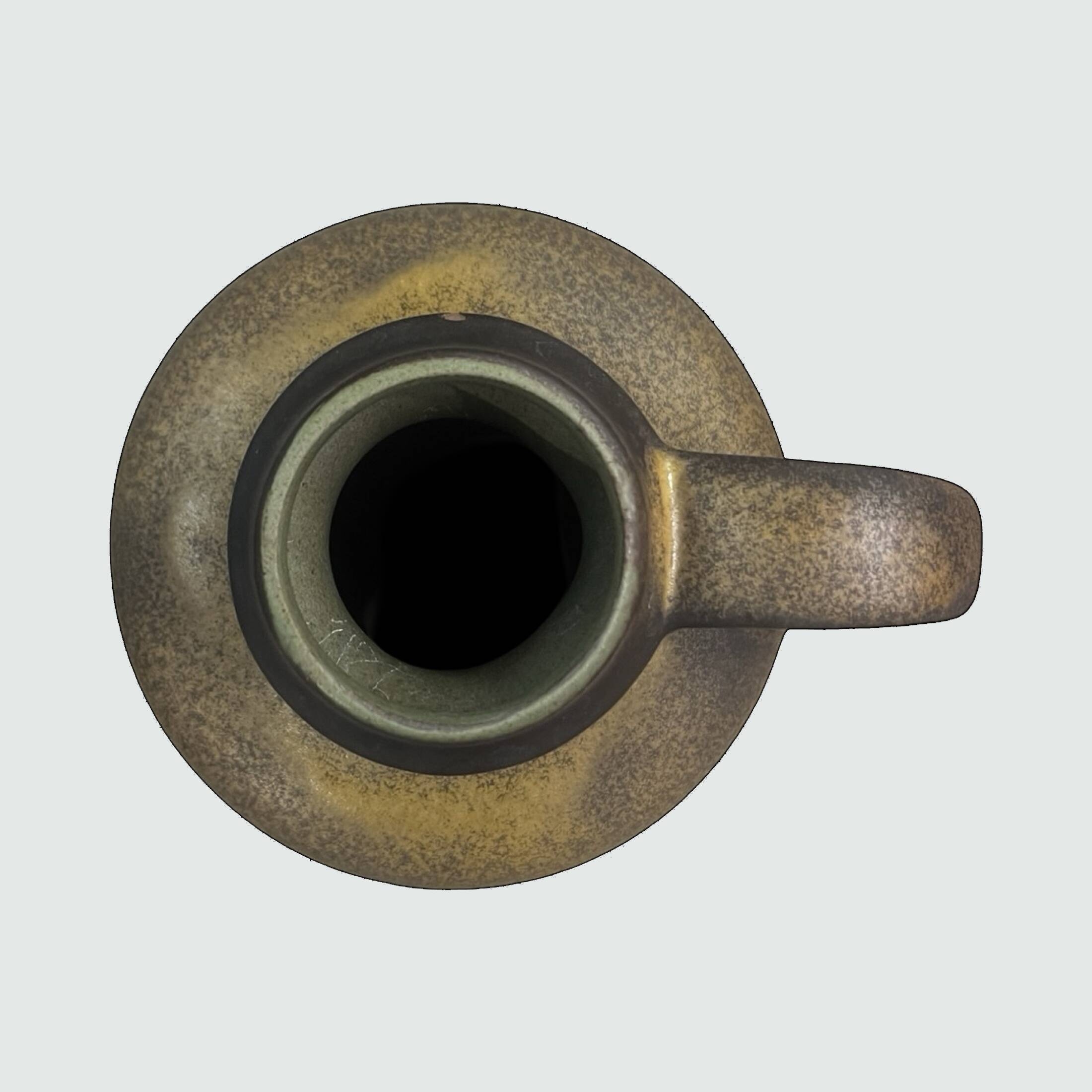 Ceramic vase with ear Ceramano Gobi, Germany, 1970s.