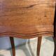 Pair of antique bedside tables with marble top and ceramic niche