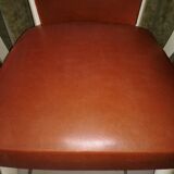 Rare vintage feet compass leatherette chairs 4