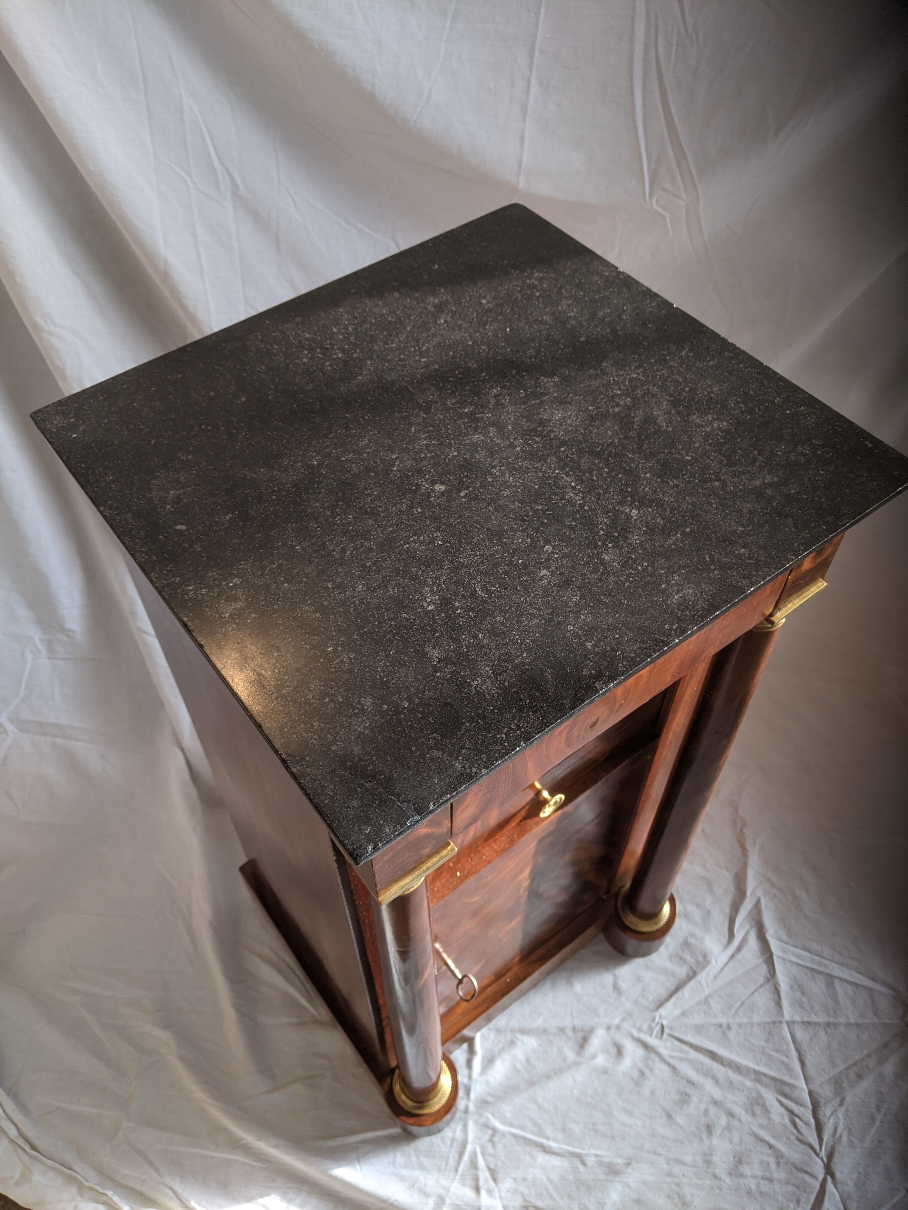 Period bedside empire mahogany .