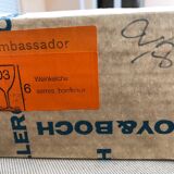 Set of 6 Villeroy and Boch crystal burgundy glasses