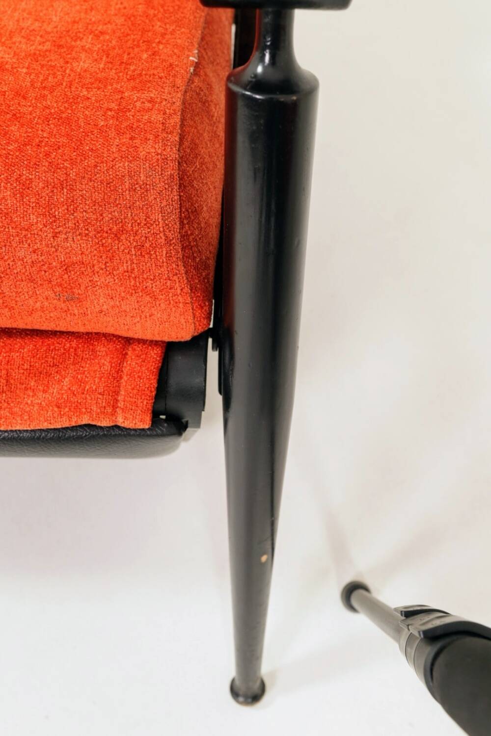 Pair of vintage armchairs burnt orange MCM design 1960