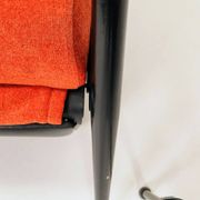 Pair of vintage armchairs in burnt orange, MCM design from the 1960s.