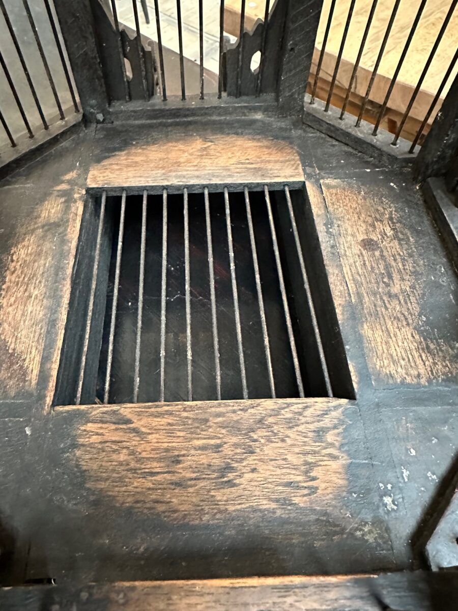 Handcrafted teak cage