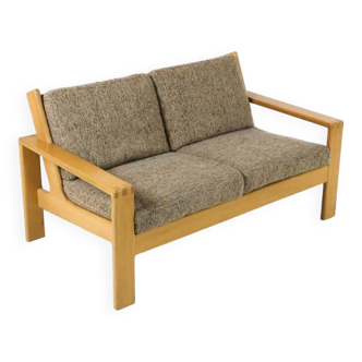 Mid-Century Oak Twoseater Sofa