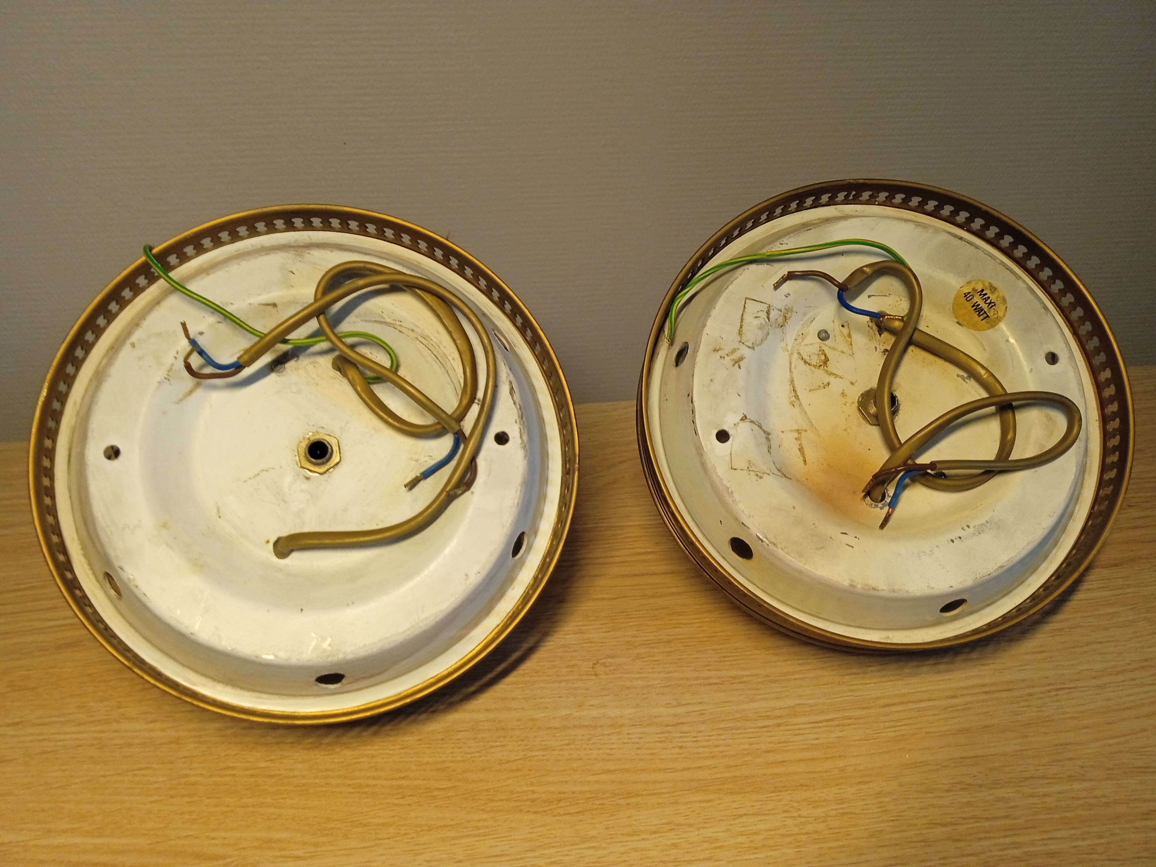 2 art deco style ceiling lights