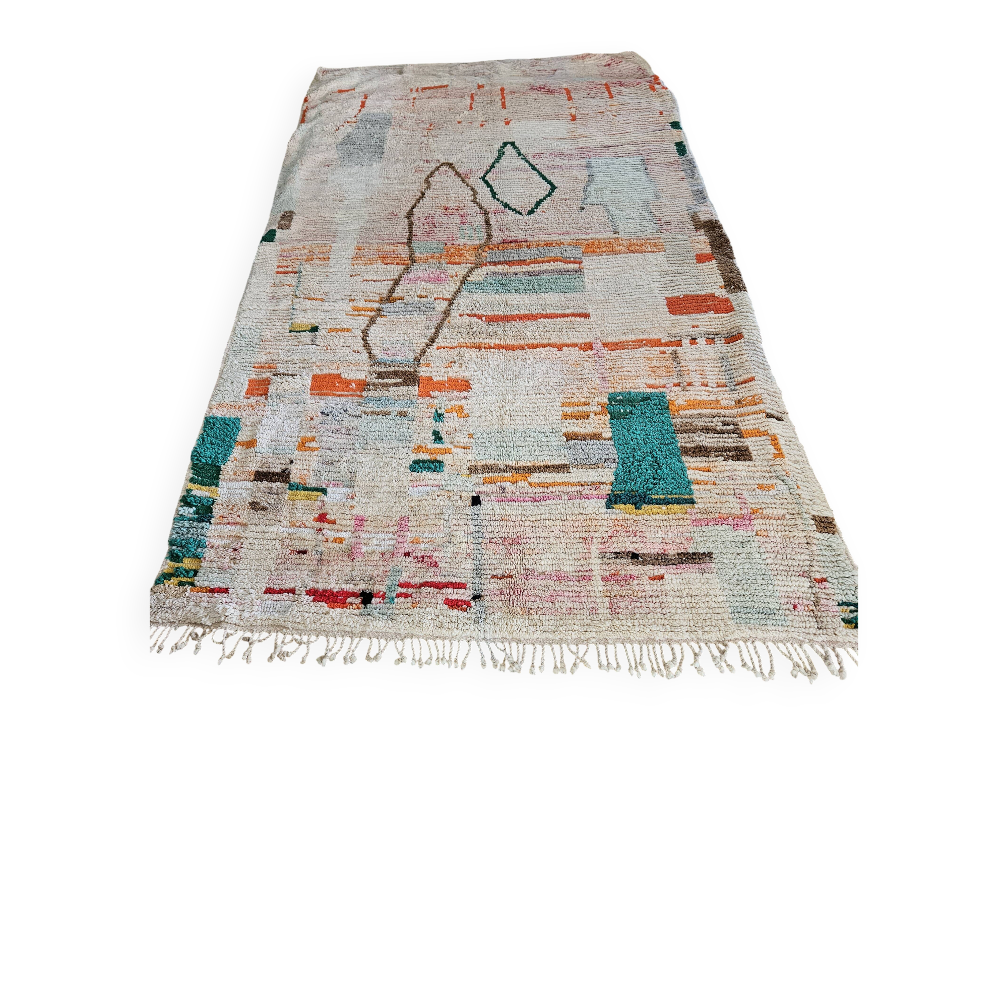 Berber Boujaad rug in coloured wool