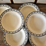 6 Salins ironstone plates, Guirlandes Louis XVI model