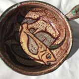 Coupe poêlon Vallauris décor poisson