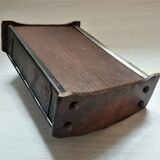 Metal and wood jewellery box