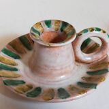 Duo of 50s ceramic hand candle holders