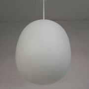 Vintage school lamp with frosted white glass shade, 1950s.