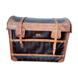 Malle de voyage ancienne en cuir