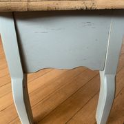Table basse vintage en chêne, forme libre