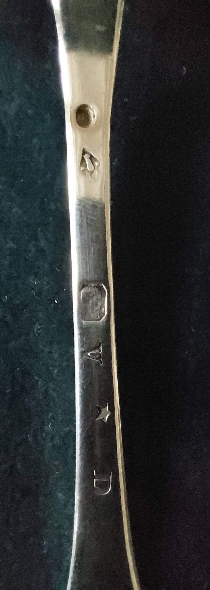Solid silver teaspoon, Vieillard hallmark, 1st standard Paris, 18g