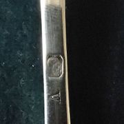 Solid silver teaspoon, Vieillard hallmark, 1st standard Paris, 18g
