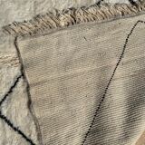 Moroccan carpet beni ouarain white - 303 x 357 cm
