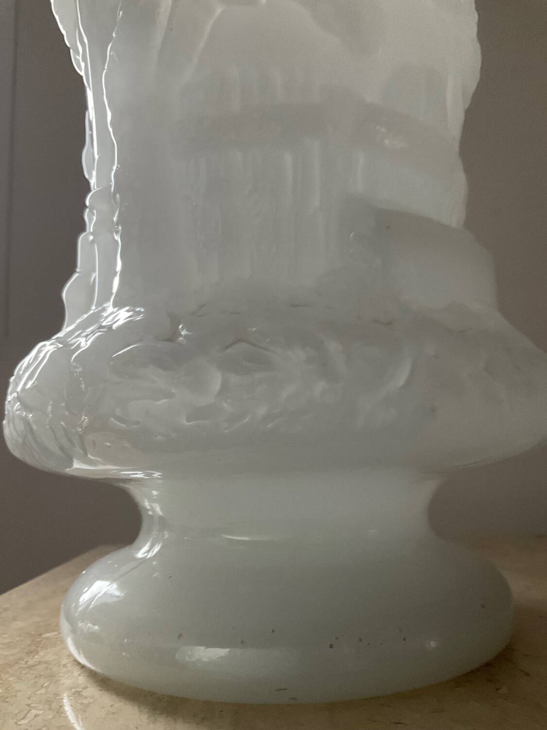 Large Art Deco opaline vase