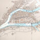 Vintage map Nantes cours de la Loire 1980