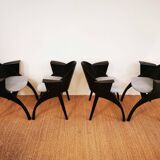 Set of 4 Pascal Mourgue armchairs, Galateo model, Scarabat edition, 1980