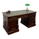 Bureau classique anglais avec cuir vert