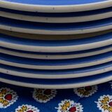 Lot Assiettes en grès moucheté