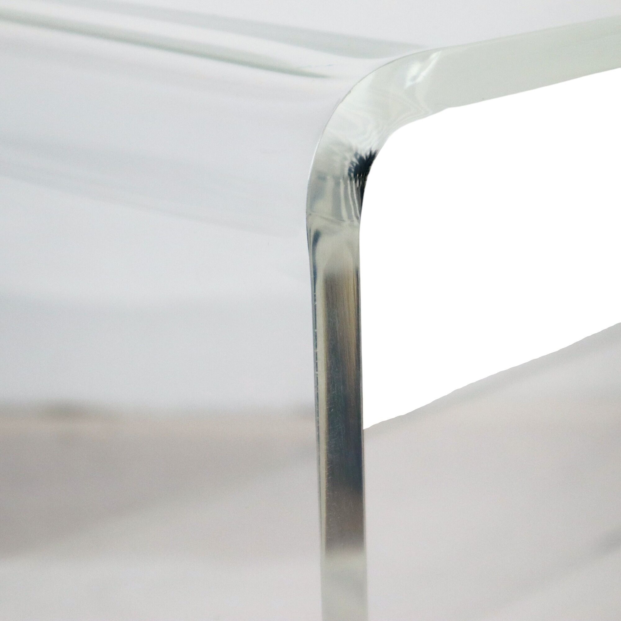Design TV furniture Coffee table Plexiglas Perspex David Lange Les Invisibles 1970